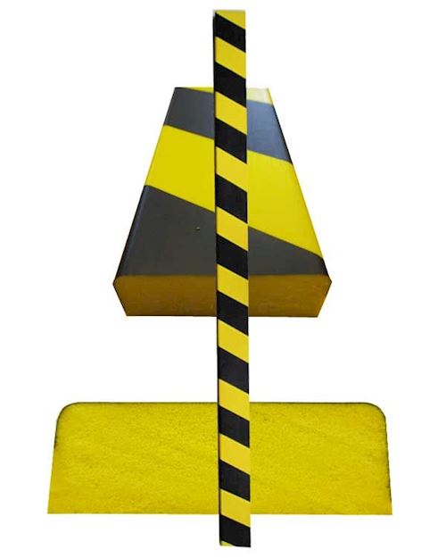 Rectangular Foam Surface Protector -  Edging Strip Yellow-Black